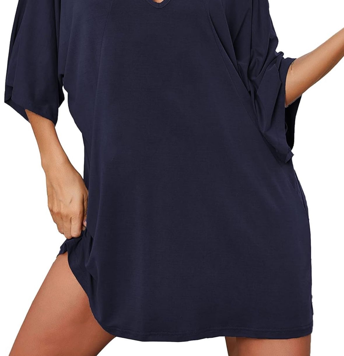 Oversized Drape Style Shirt for Sleepwear/Loungewear/Swimsuit or Workout Cover ( 3x works for 2x too