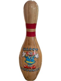BOZO The Clown Happy birthday Bowling Pin 