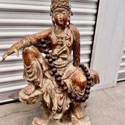 Chinese Tibetan Buddhism guanyin Buddha statue 32" Tall Made Of Resin