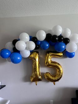 Decoración de globos 15 años