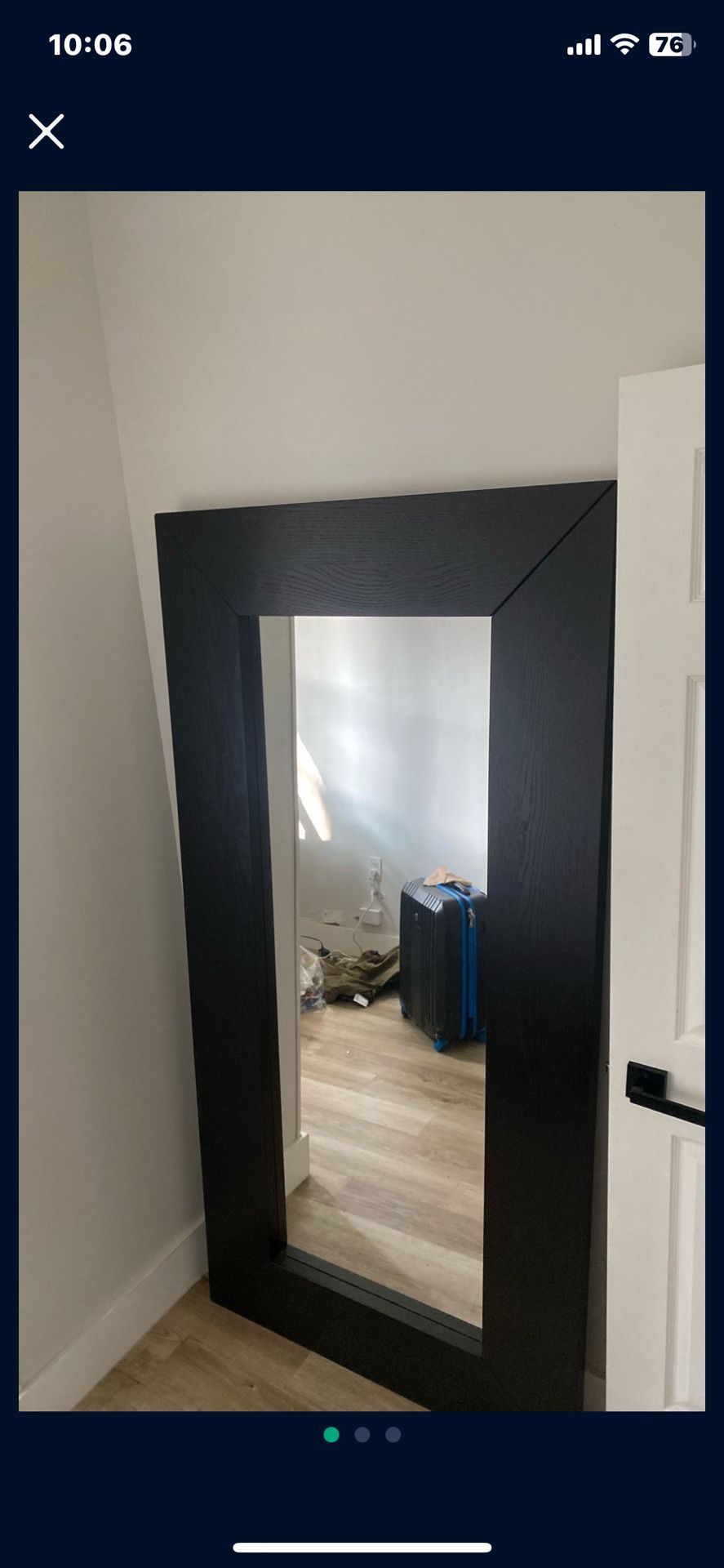 Large Wooden Finished mirror