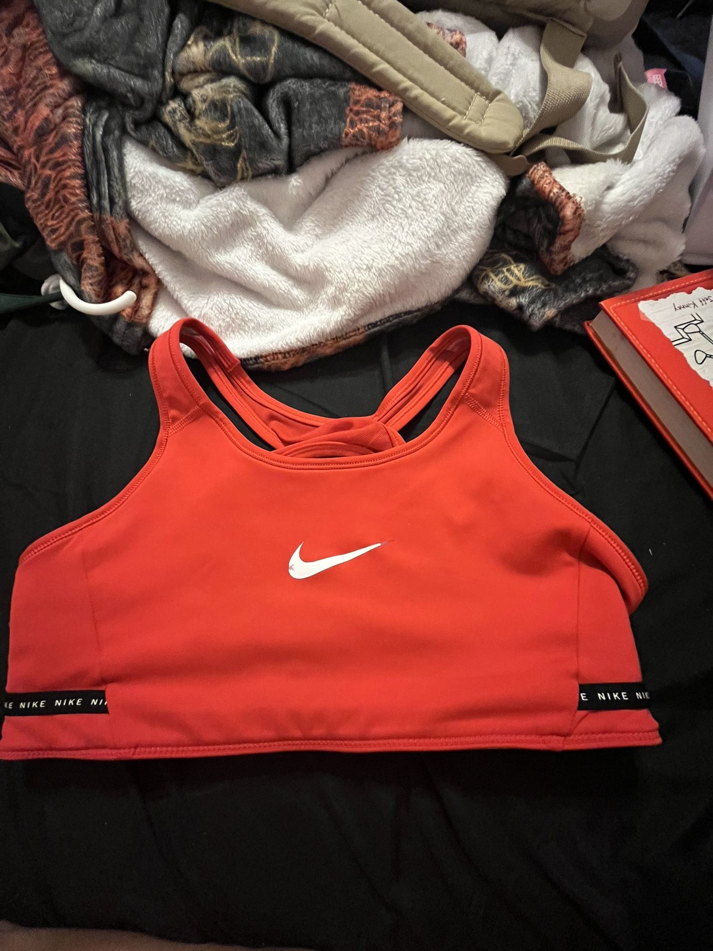 Nike orange sports bra