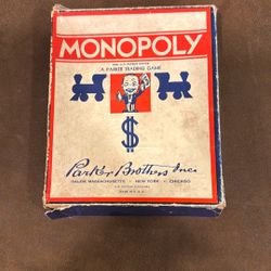 RARE Vintage 1930s/40s Monopoly Game - Parker Brothers Small Box Edition