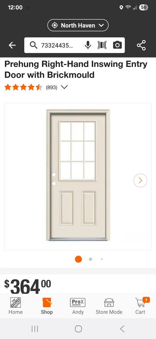 36" Steel Prehung Exterior Door, No Glass