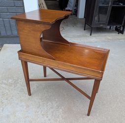 Vintage Solid Wood 2-Tier End Table