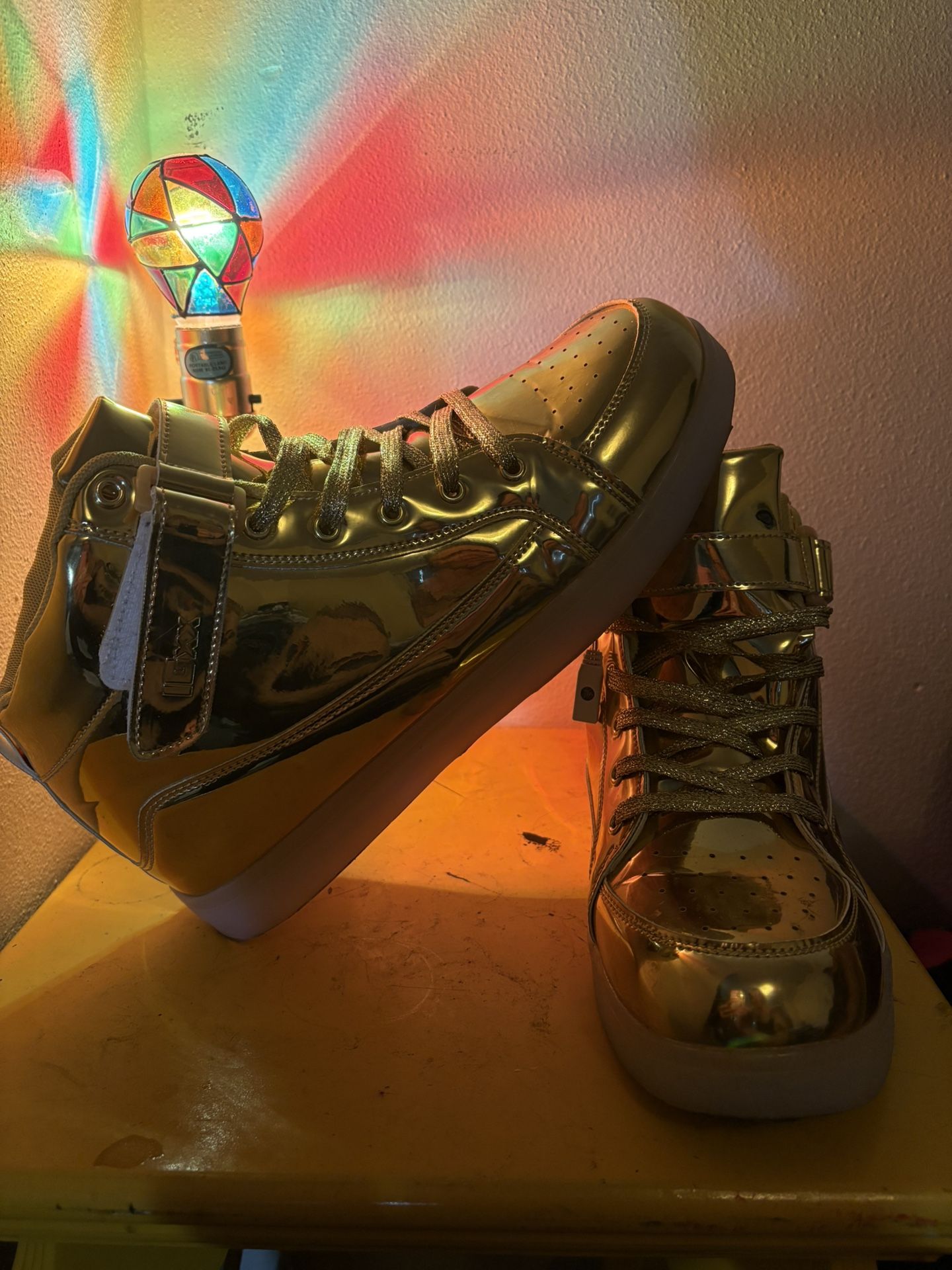 Gold Light Up Shoes