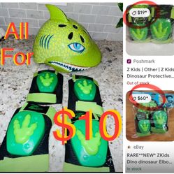 $10 for All kids Helmet & pads for bike like new use twice