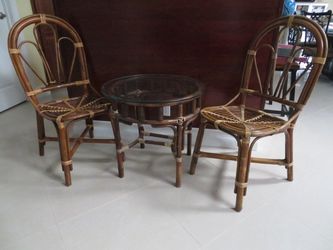 Rattan table and chairs