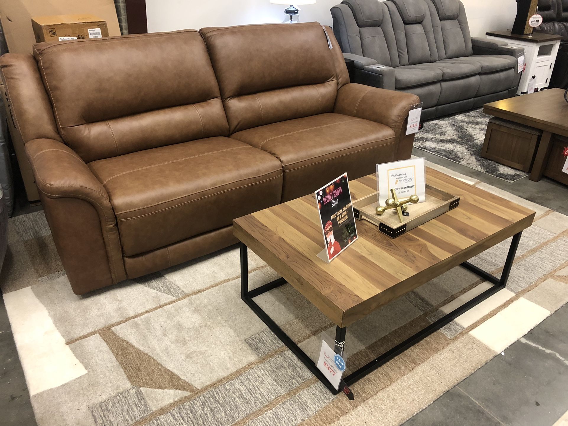 Brand New Leather Reclining Sofa