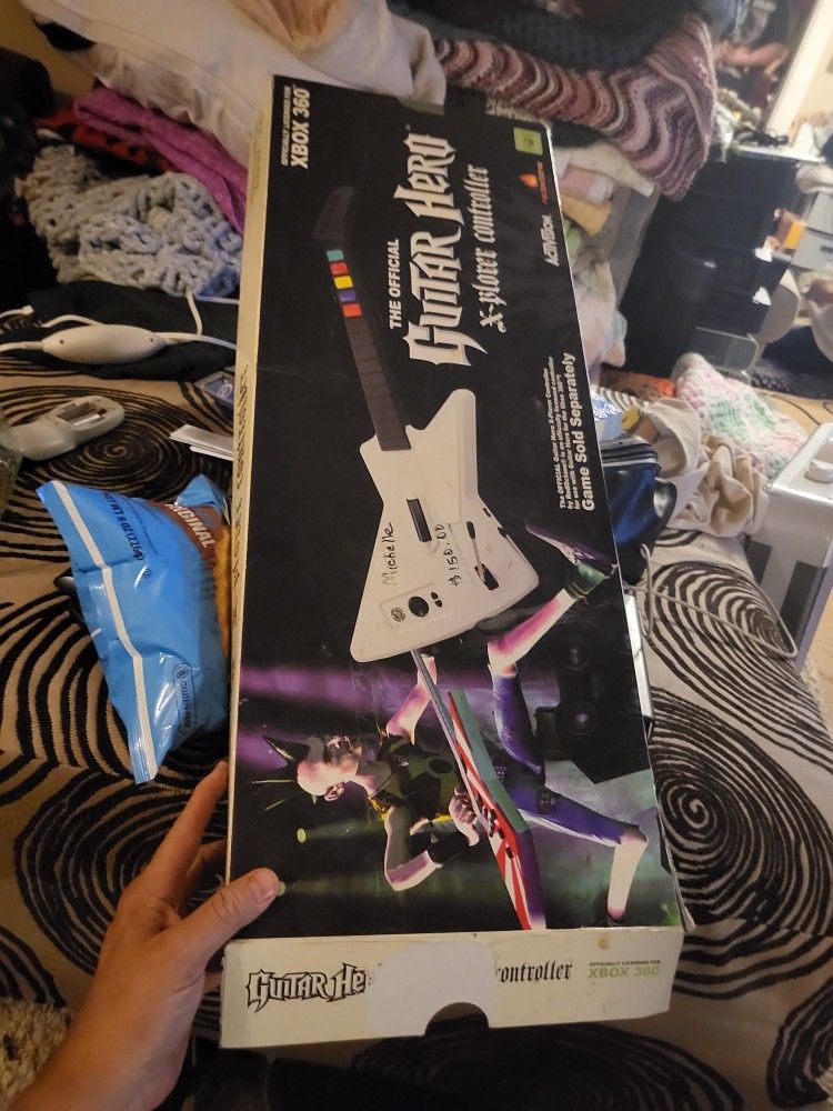 Xbox 360 Guitar Hero X-Plorer Guitar  Controller In Original Box