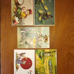 Antique 1900s Easter Postcards NO WRITING 
