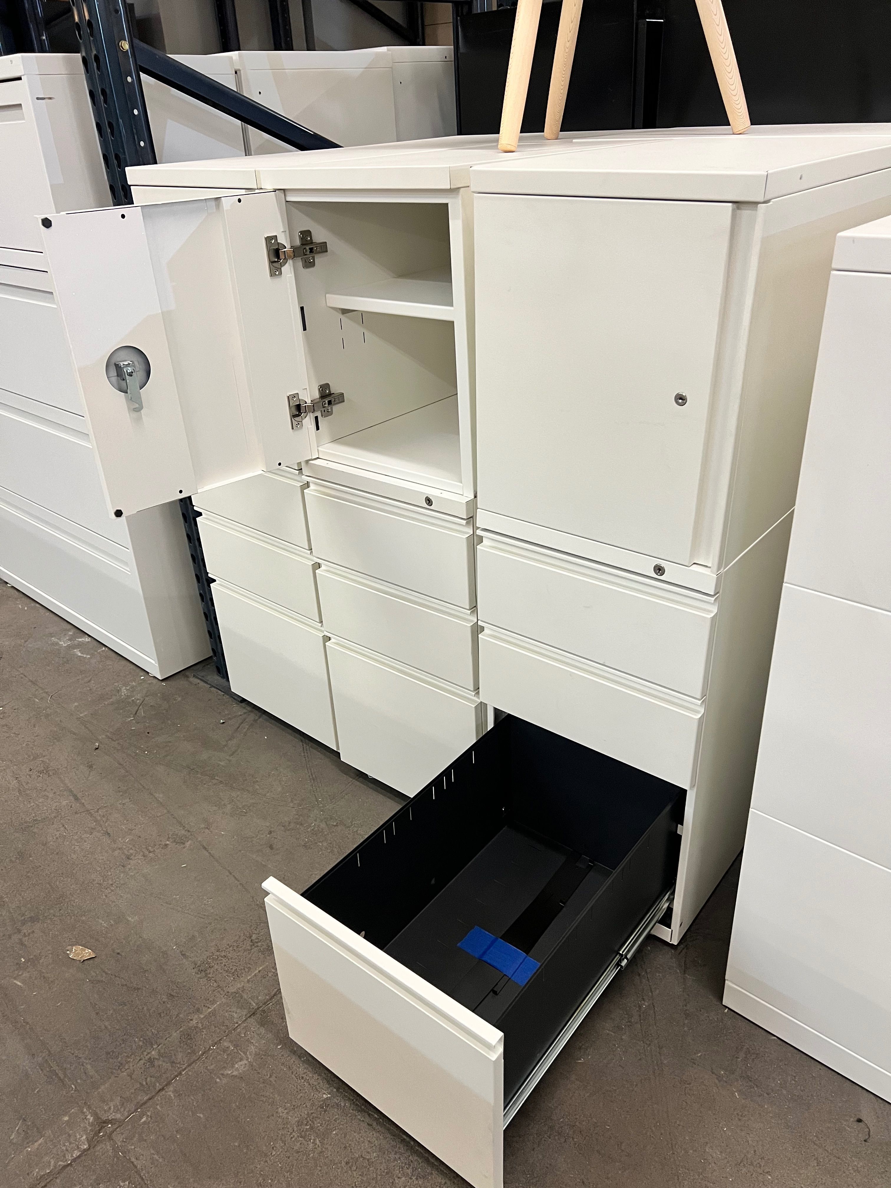 File Cabinet w/Storage (Herman Miller - White)    -can deliver-