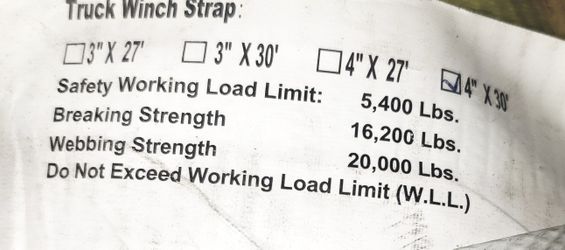 Yellow truck straps