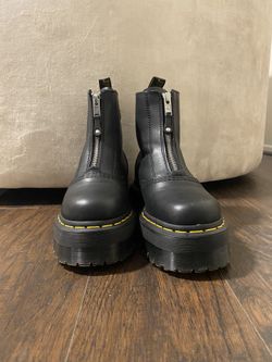 Dr. Martens Jetta Black Leather Boots Size 6