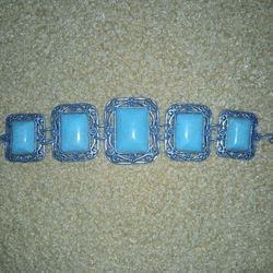 Genuine Silver Turquoise Bracelet 