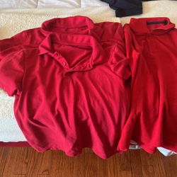 Red School Uniform Shirts