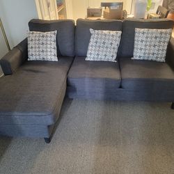 Sofa with Chaise (Blue)