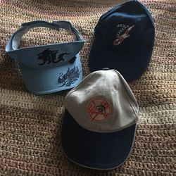 Lot Of 3 Vintage Baseball Style Hats 