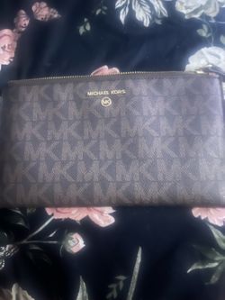 Brown Mk wristlet