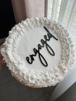 Engagement , Bride to be, Fake, Faux, Prop cake, photoshoot cake
