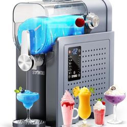 2-in-1 Slushie & Soft Serve Ice Cream Maker, 96oz Vessel No-Ice-Needed Frozen Drink Machine with LED Display, 6 Preset Modes, Auto-Clean & Delay Timer