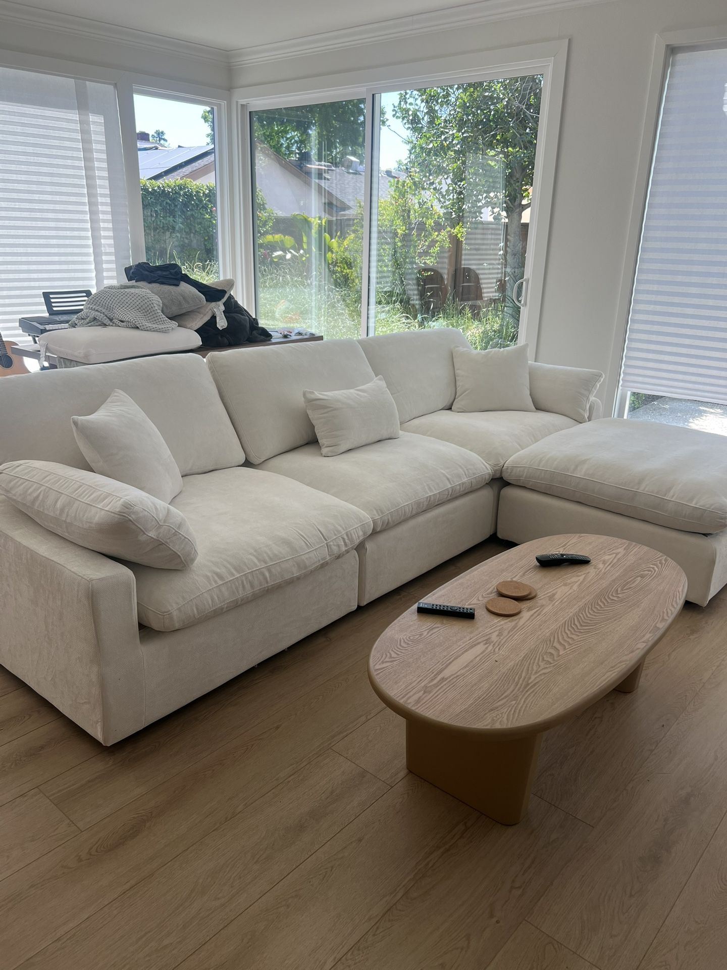 Brand New 4 Piece Modular Cloud Couch Slop Arm Sofa