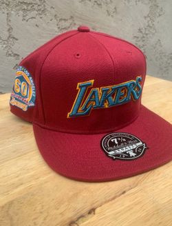 Los Angeles Lakers hat / cap HWC Northern Light Rouge cardinal (size 7 3/8) Mitchell & Ness