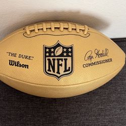 Wilson full sized NFL Authentic Footballs - The Duke Official, Gold 