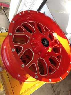 Nice 20x10 custom lux wheels in 6 lug ford or gm trucks. $0 down to ride today. Ulohos 2940 N Keystone Mon-Sat 10-6