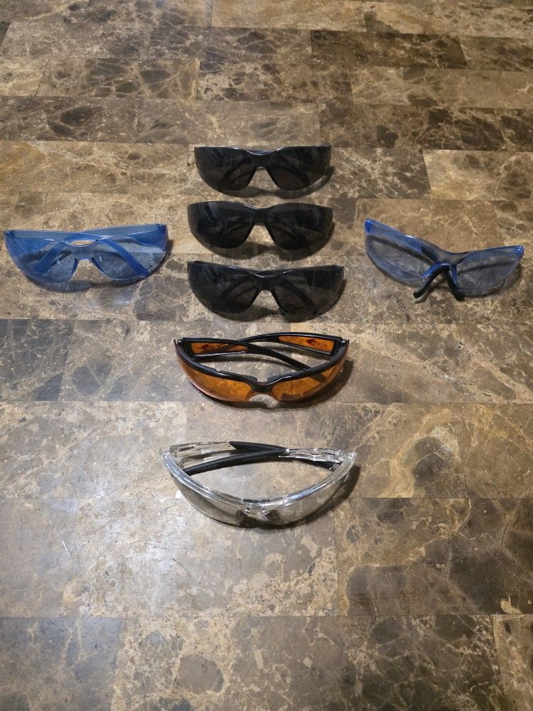 7 Motor Cycle Clears, Shades (LOT)