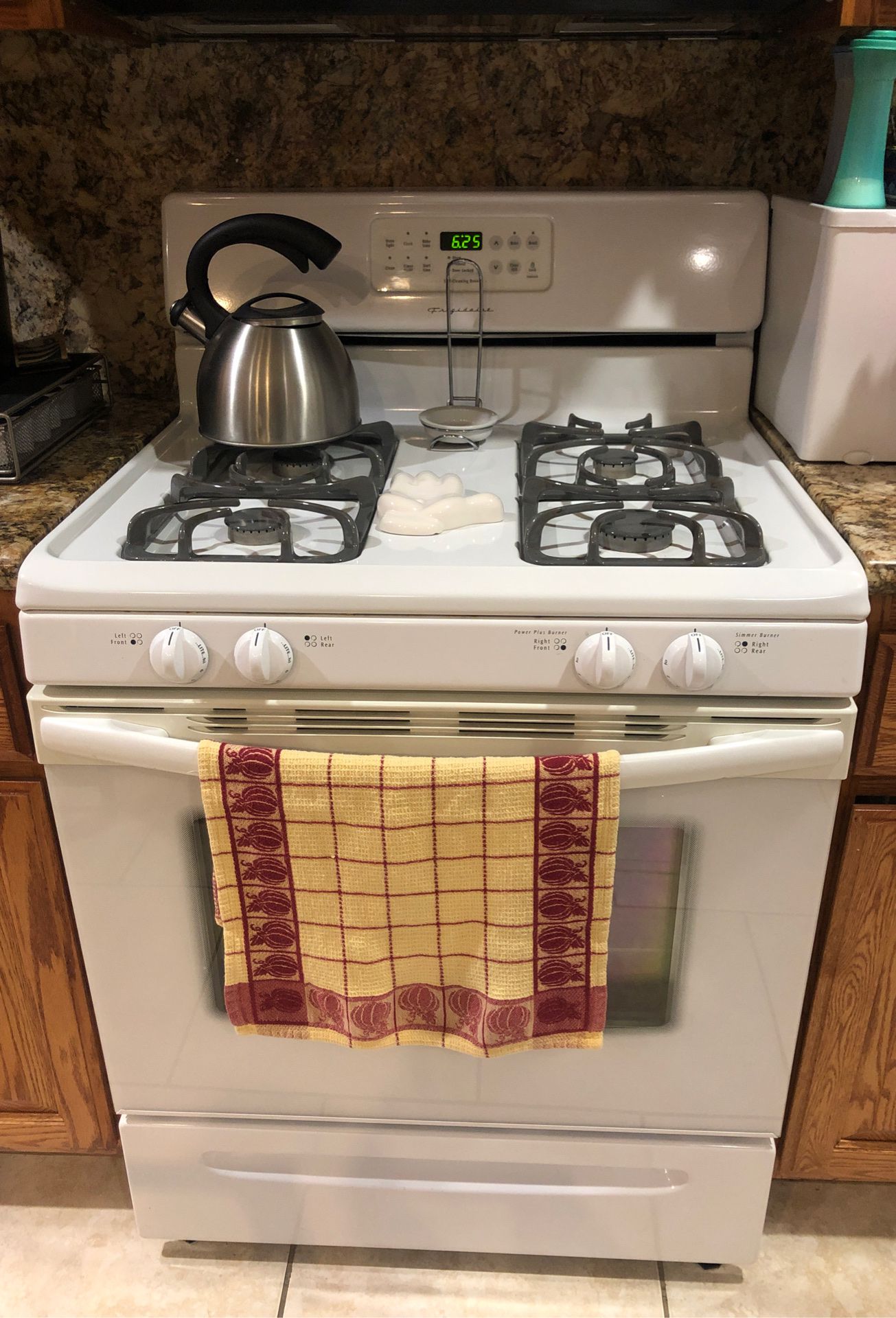 Stove, microwave and washer and dryer are sold.