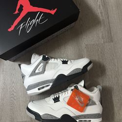 Jordan 4 White cement 