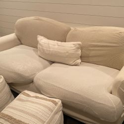 Slip Covered Couch 