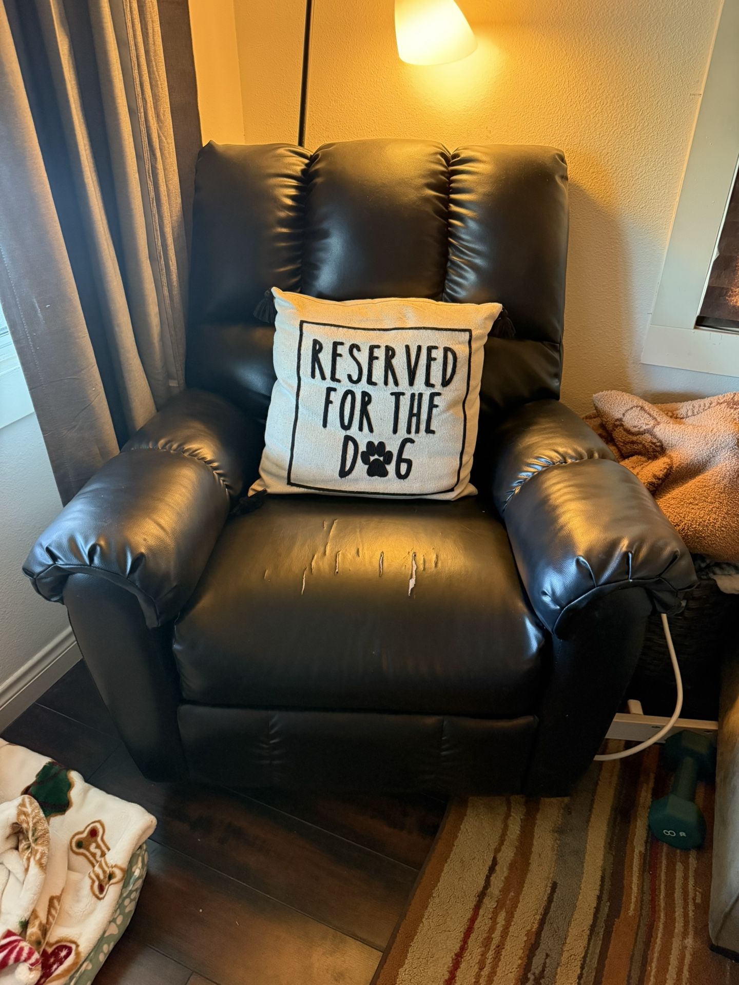 Faux Leather Recliner