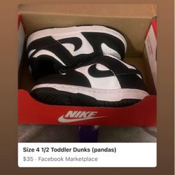 Toddler Nike Pandas