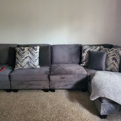 Dark Grey Couch 