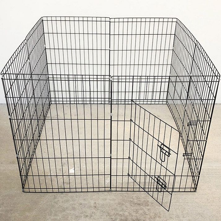 (New) $49 Folding 36” Tall x 24” Wide x 8-Panel Pet Playpen Fence Gate Outdoor Indoor 