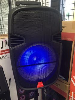 Ridgeway Bluetooth speaker with stand and microphone rechargeable very loud