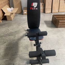 Adjustable weight bench home gym exercise. assemble need 