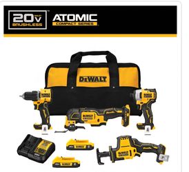 DEWALT
$449.00
ATOMIC 20-Volt Lithium-lon Cordless Brushless Combo Kit (4-Tool) with (2) 2.0Ah Batteries, Charger and Bag