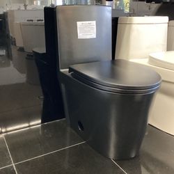 Matte Black Toilet Dual Flush