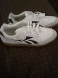 Reebok white black stripes