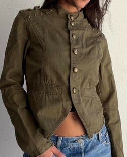 Vintage Xhilaration Military Style Olive Jacket Women's L