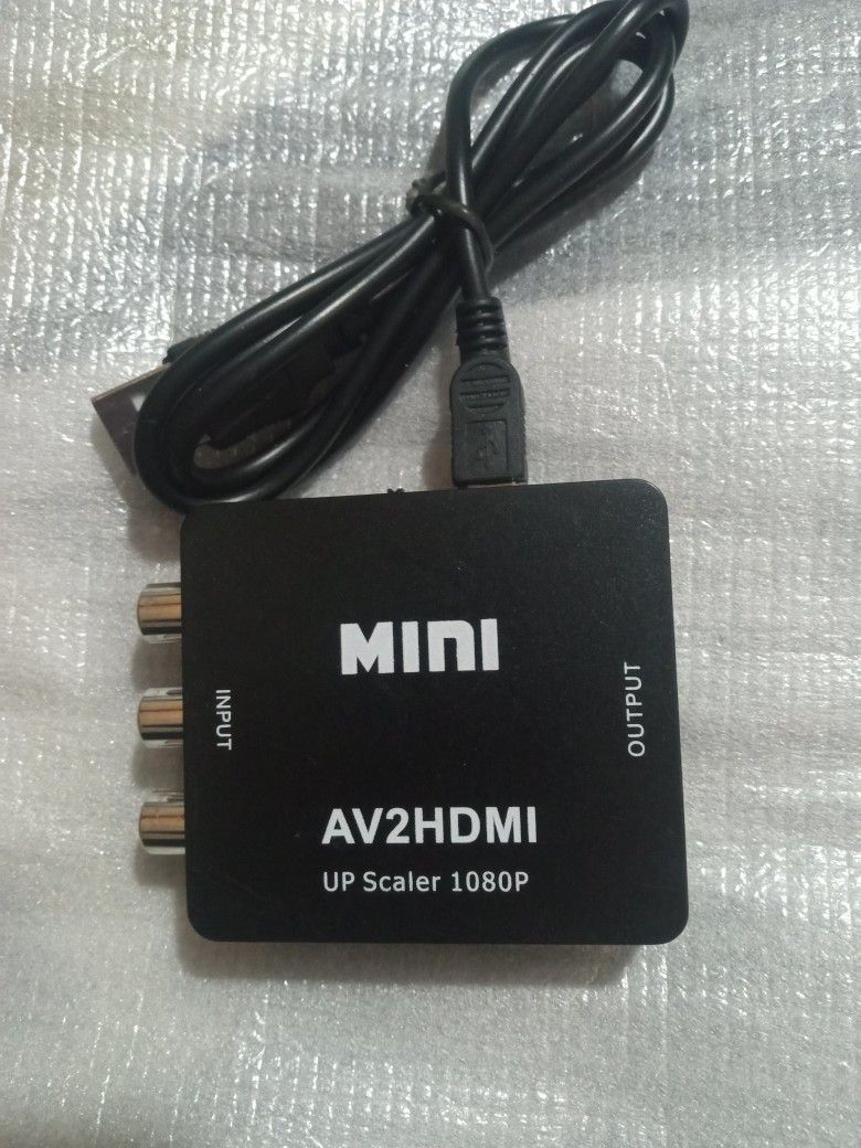 MINI AV2HDMI ADAPTER HDMI TO RCA CONVERTER 1080P TO AV 3RCA VIDEO AUDIO FOR TV/VHS/PC/LAPTOP/GAME CONSOLES /HDTV/DVD