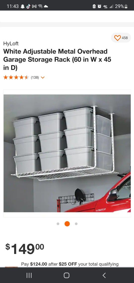 2 Hyloft Ceiling Storage Racks