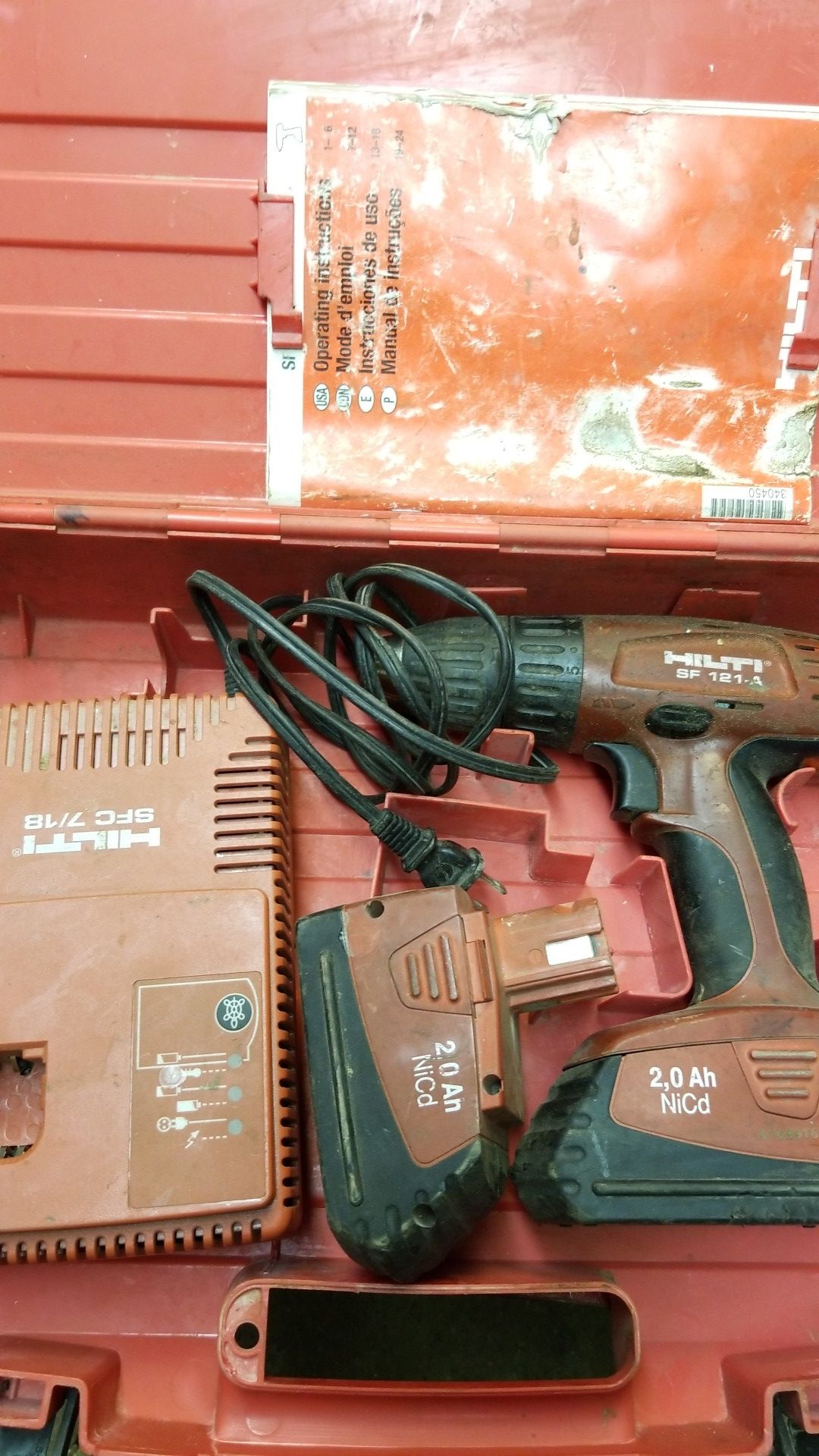 Hilti drill and charger 2 batteries batteries may not work