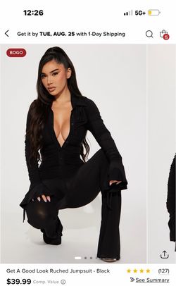 Black Long Sleeve Jumpsuit Fashion Nova