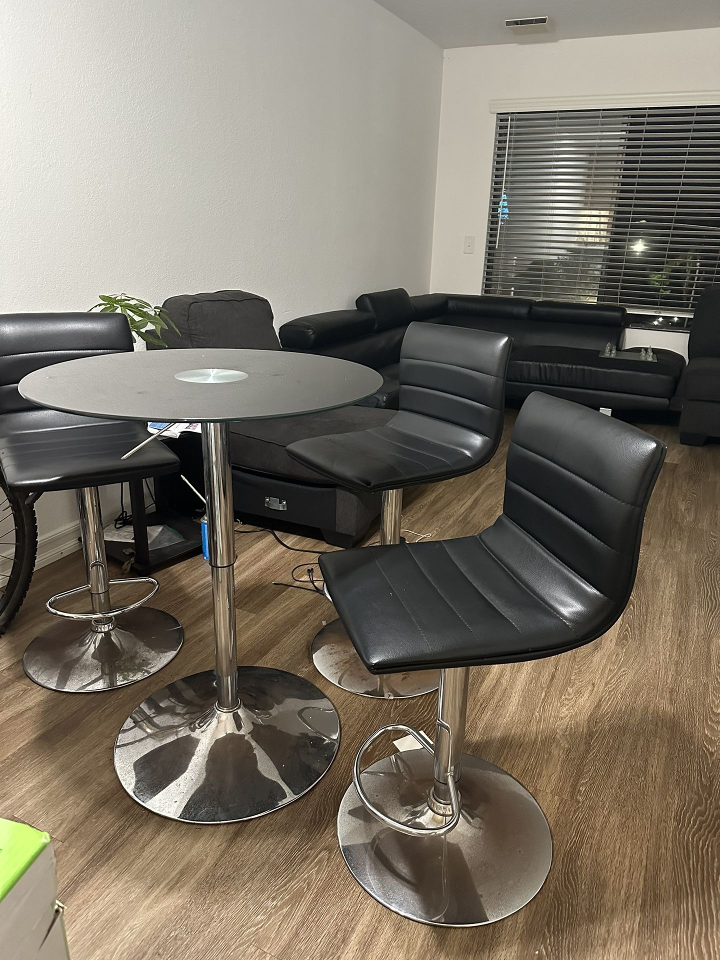Modern Kitchen Table with Bar Chairs