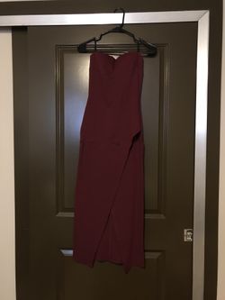 Fashion Magazine Burgundy Dress