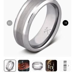 Let’s Negotiate -Size 7 Men’s Silver Tungsten Band